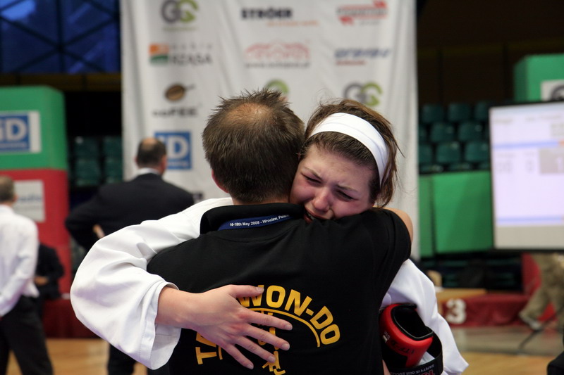 EM 2008 - Angelina Pier Europeanmeisterin and Coach Andrew Niven